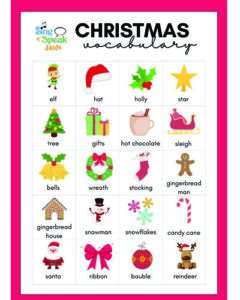 Christmas Vocabulary Photo_Sing and Speak 4 Kids