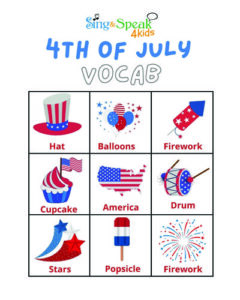 Independence Day Vocabulary Photo_Sing and Speak 4 Kids