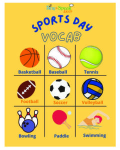 Sports Vocabulary Photo_Sing and Speak 4 Kids