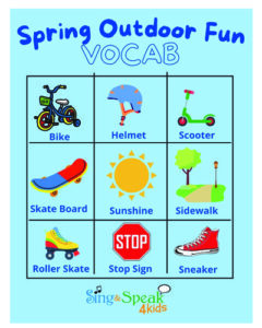 Spring Outdoor Vocabulary Photo_Sing and Speak 4 Kids