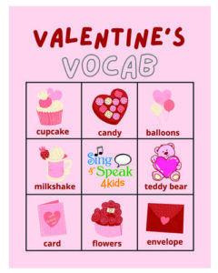Valentine's Vocabulary Photo_Sing and Speak 4 Kids